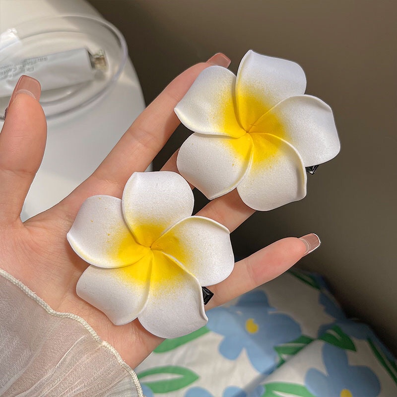 Hoa Sứ Size 7cm Cài Tóc Đi Biển, Đi Du Lịch Siêu Xinh