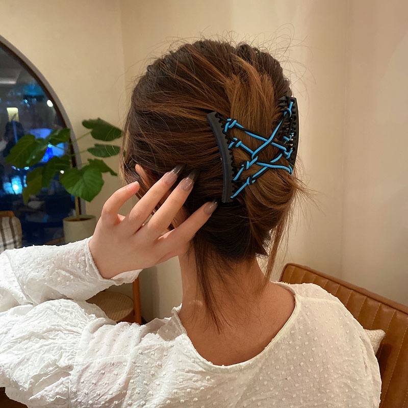 Lược Cài Tóc Hai Hàng Co Giãn Thời Trang Dành Cho Nữ