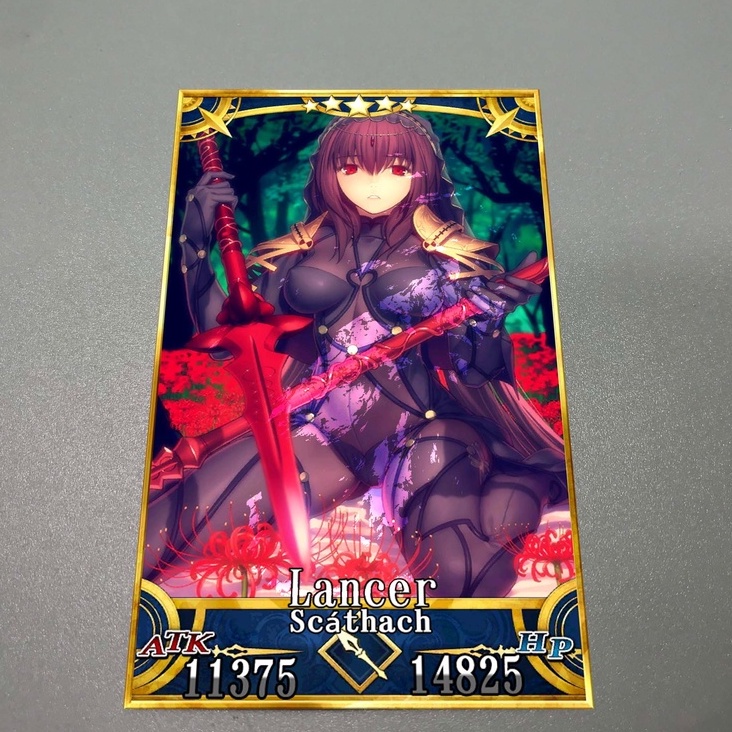 Thẻ bài custom card bánh xốp anime Fate/Grand Order FGO để sưu tầm tự chọn Scáthach