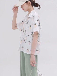 Sơ mi tay lỡ quả dứa