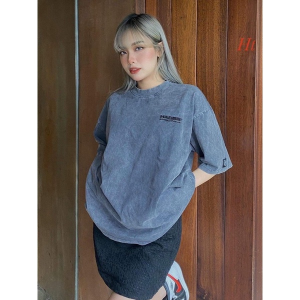 Áo loang chữ ngực logo tay HT12