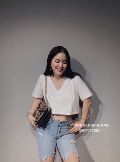 Áo crop top Big size cổ tim from rộng giá rẽ ❤️❤️❤️ | BigBuy360 - bigbuy360.vn