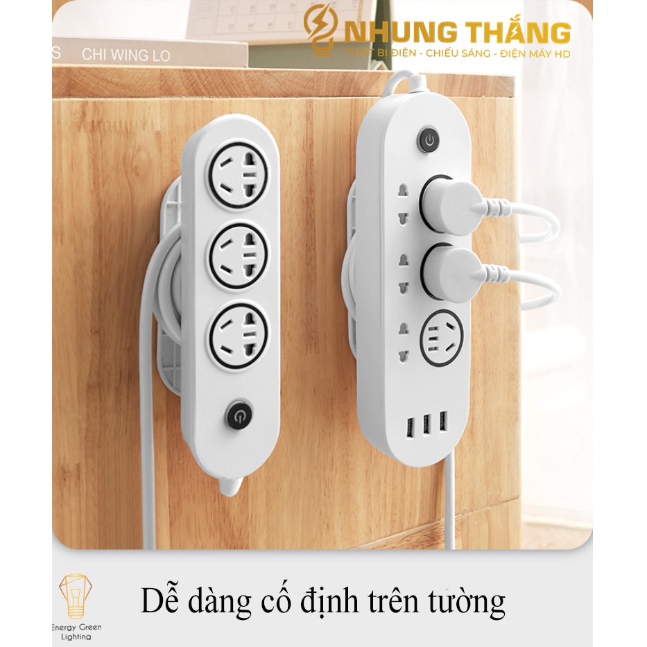 Ổ Cắm Điện Đa Năng An Toàn Chống Giật OD-3398 - Dây Dài 2.8m - Tặng Kèm Ổ Cắm Và Miếng Dán - Bảo Hành 12 Tháng