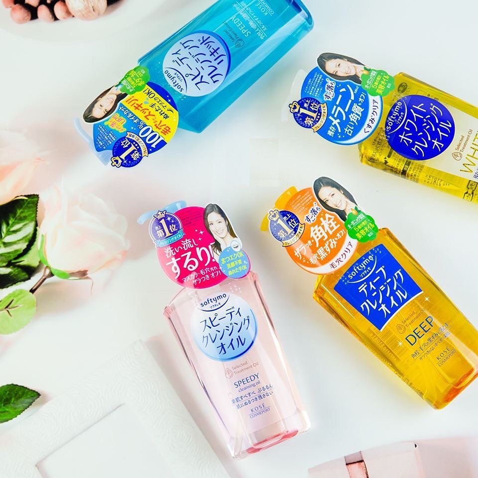 Dầu Tẩy Trang Kose Softymo Cleansing Oil Nhật Bản, Nước Tẩy Trang Cho Da Dầu Mụn Kose Nhật Bản Cấp Ẩm Sạch Sâu SAIKOU