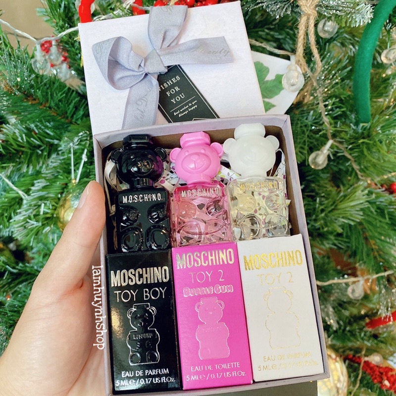 Set nước hoa mini gấu MOSCHINO 3 chai