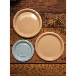 set đĩa trơn màu gốm sứ Nhật