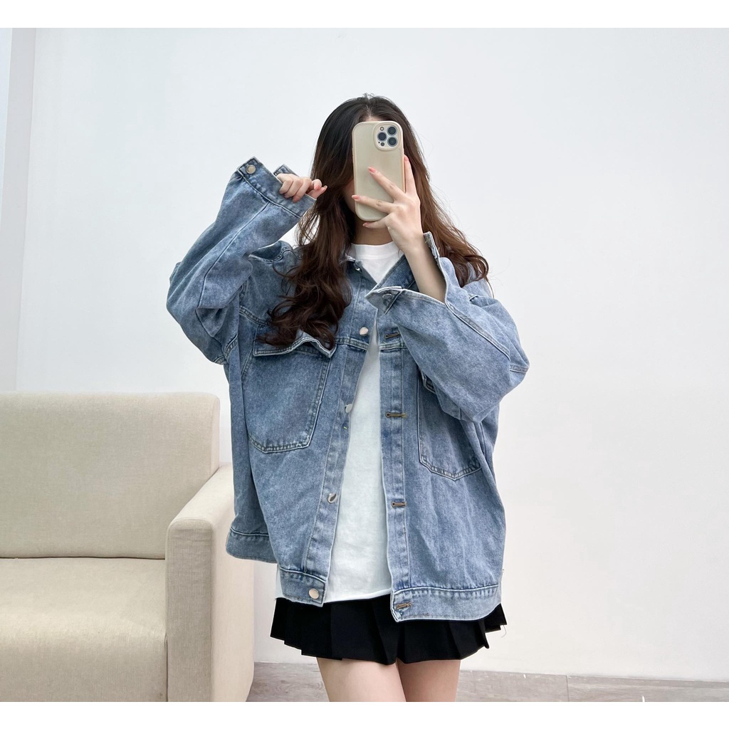 Áo khoác bò túi ngực chữ lưng WINTERHOLD hàng quảng châu Miho house