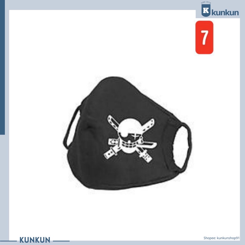 Khẩu Trang Vải One Piece Đảo Hải Tặc - Khẩu Trang Luffy Mũ Rơm