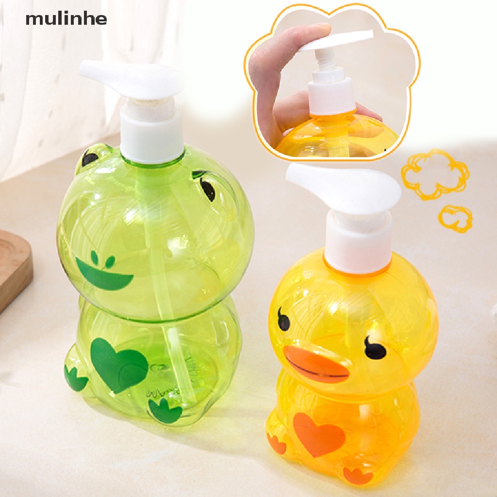 Bình Đựng Xà Phòng Dạng Bơm Hình Động Vật / Ếch / Vịt Dễ Thương Thể Tích 250ml