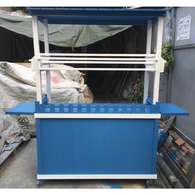 xe gỗ cafe di động (quầy trà sữa)