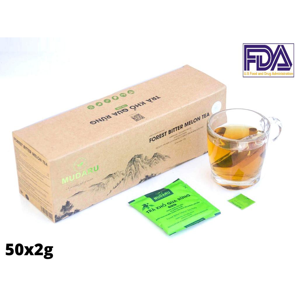 Trà Khổ Qua Rừng Mudaru Giải Độc Mát Gan, Giúp Ngủ Ngon Hộp 25 và 50 Túi Lọc