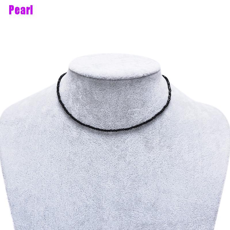 Vòng Cổ Choker Đính Hạt Ngọc Trai Đen Quyến Rũ