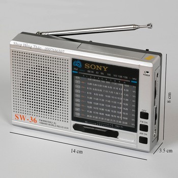 Máy nghe đài Radio trên sóng FM được thiết kế nhỏ gọn, góc cạnh rất đẹp - RADIO WS-515U