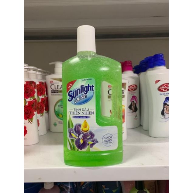 Nước lau sàn Sunlight chai 1kg có 3 mầu như hình