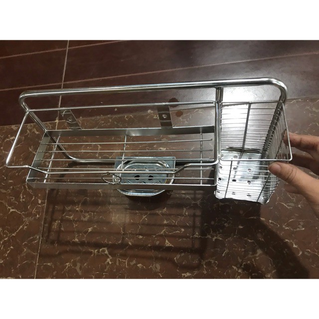 Kệ nhà tắm - Kệ đa năng - đựng kem bót Inox cao cấp không rỉ sét, tặng kèm vít + tắc kê