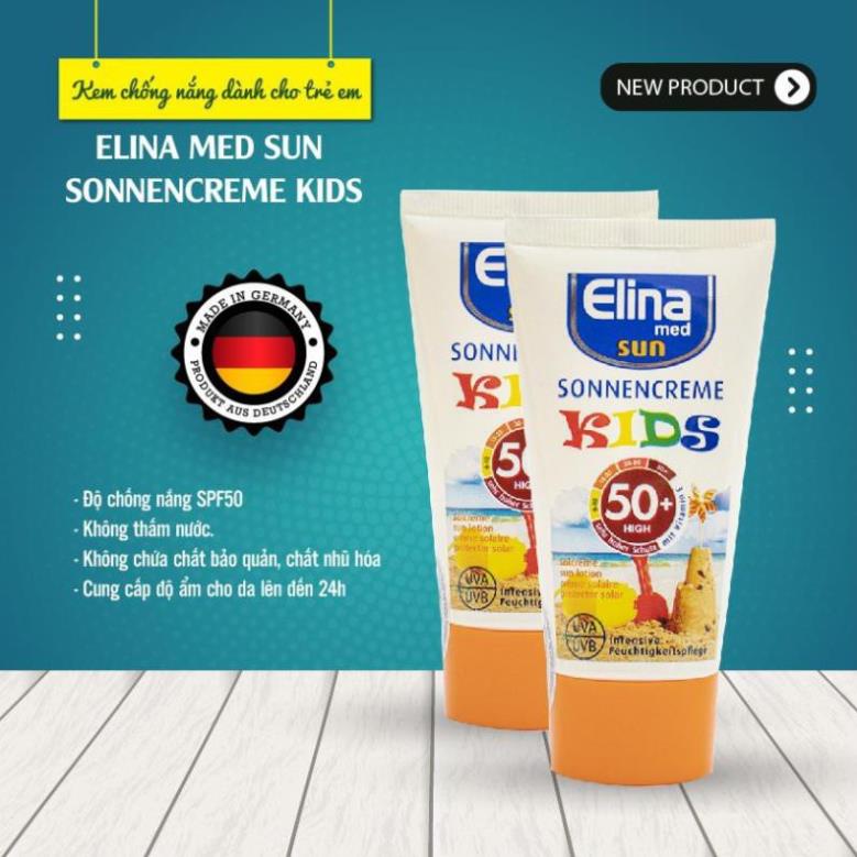 [Giá Gốc] Kem Chống Nắng Trẻ Em SPF 50+ Elina Med Kids - 50ml