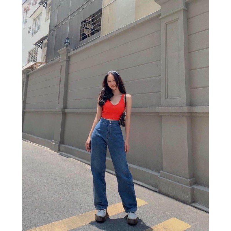 Quần ống rộng không túi-Lưng to 2 nút | BigBuy360 - bigbuy360.vn