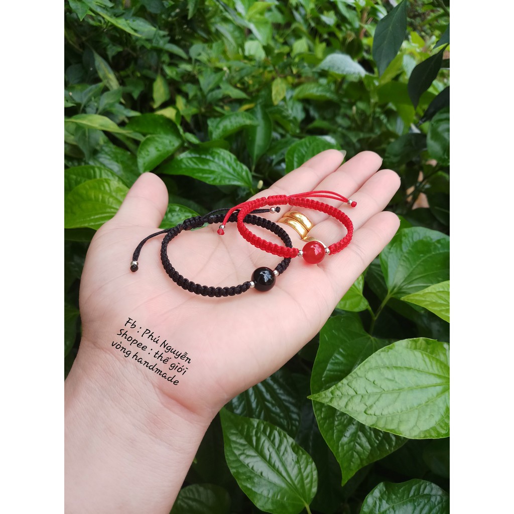 Vòng Đôi Mix Bi Bạc + Đa Tư Nhiên ( Ghi chú size cổ tay )