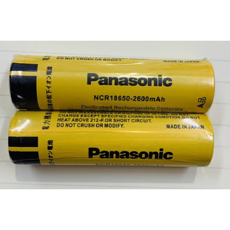 pin sạc Li-Ion Panasonic NCR18650 2600mAh 3.7V Vỉ 2 viên