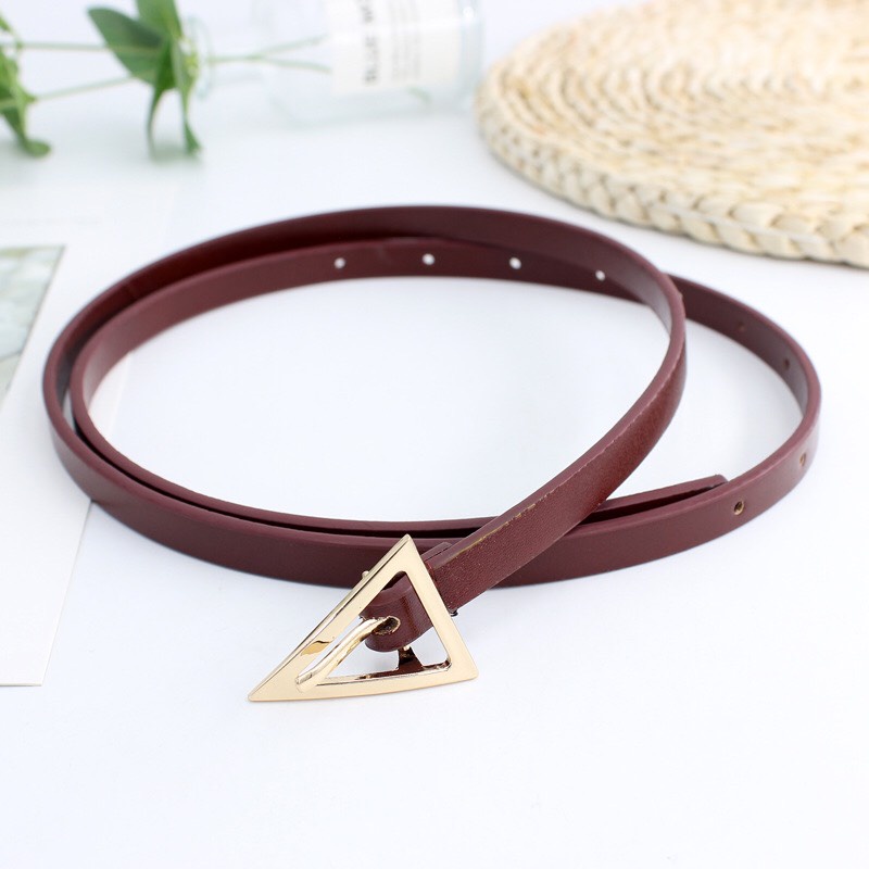 Thắt Lưng Nữ , đai váy áo  Mặt Kim Loại Tam Giác Bản Nhỏ
