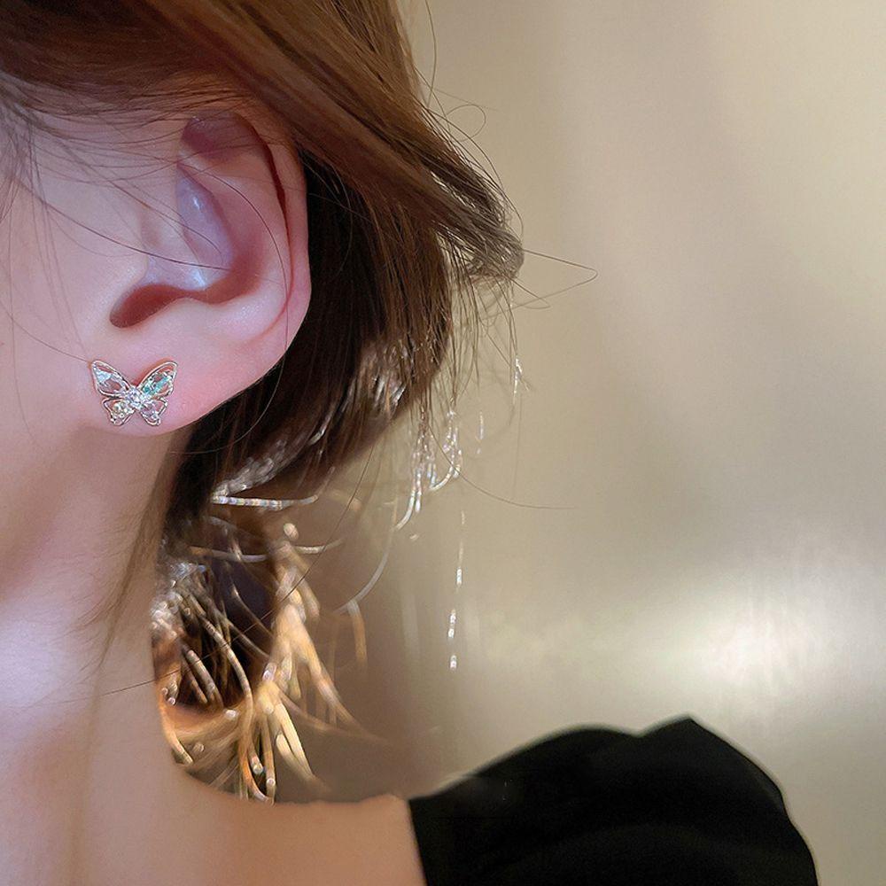 Bông Tai Hình Bướm Lấp Lánh Thời Trang Mùa Hè Cho Nữ