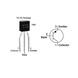 Transistor BC547 BC557 TO-92 50V 0.1A NPN 10 CON