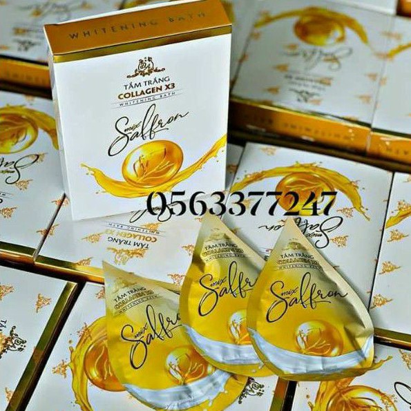 SET TẮM TRẮNG COLLAGEN X3 WHITENING BATH MIX SAFFON