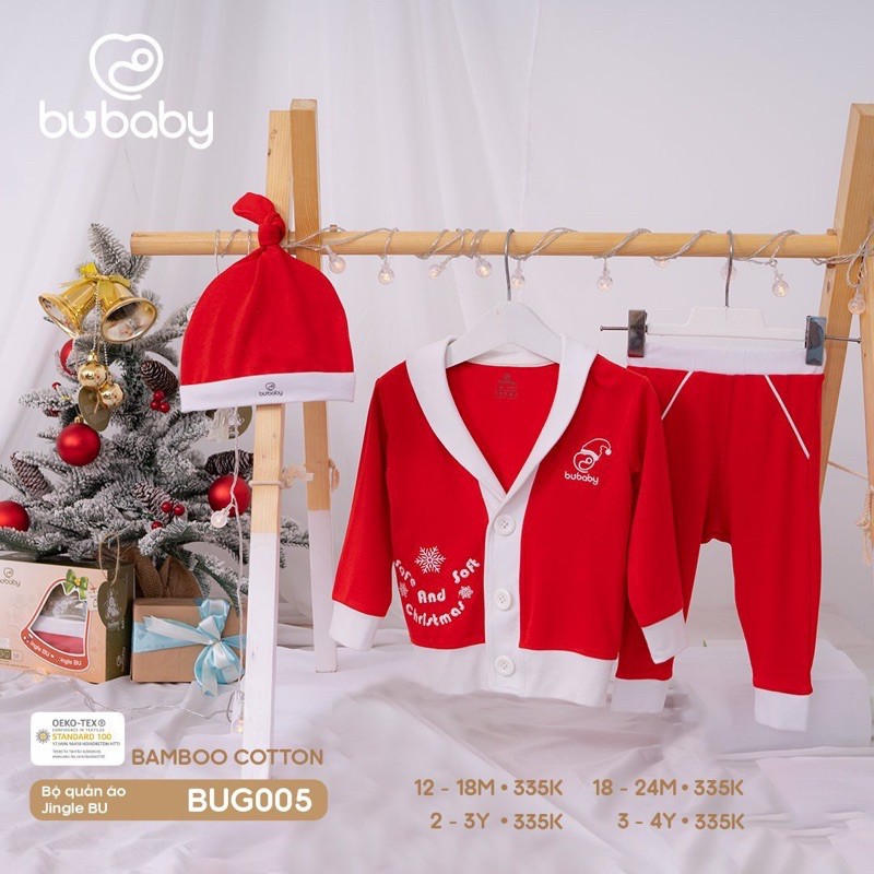BUBABY - bộ dài tay Noel Bamboocotton