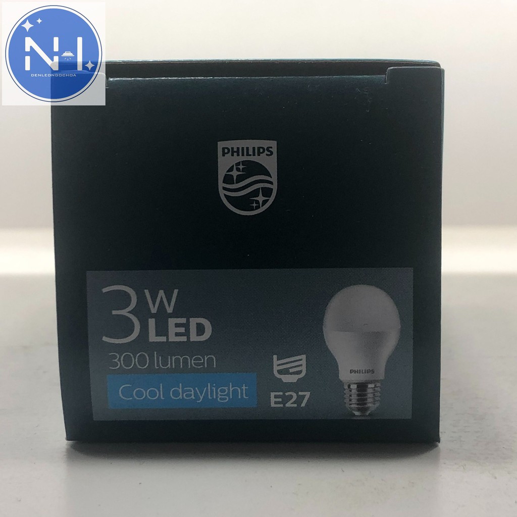 Bóng Đèn Ess Ledbulb PHILIPS 3W Độ sáng 200Lm E27 Ánh Sáng Trắng/Vàng Bảo Hành 2 Năm