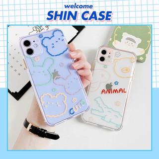 Ốp lưng iphone Cute Animal viền màu chống trượt 6/6plus/6s/6splus/7/7plus/8/8plus/x/xs/11/12/13/14/pro/max/promax/plus