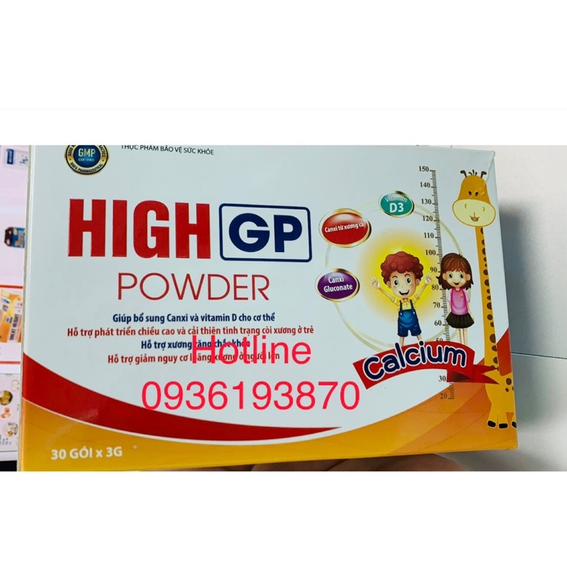Cốm hỗ trợ tăng chiều cao High GP Powder - Hộp 30 gói x 5g