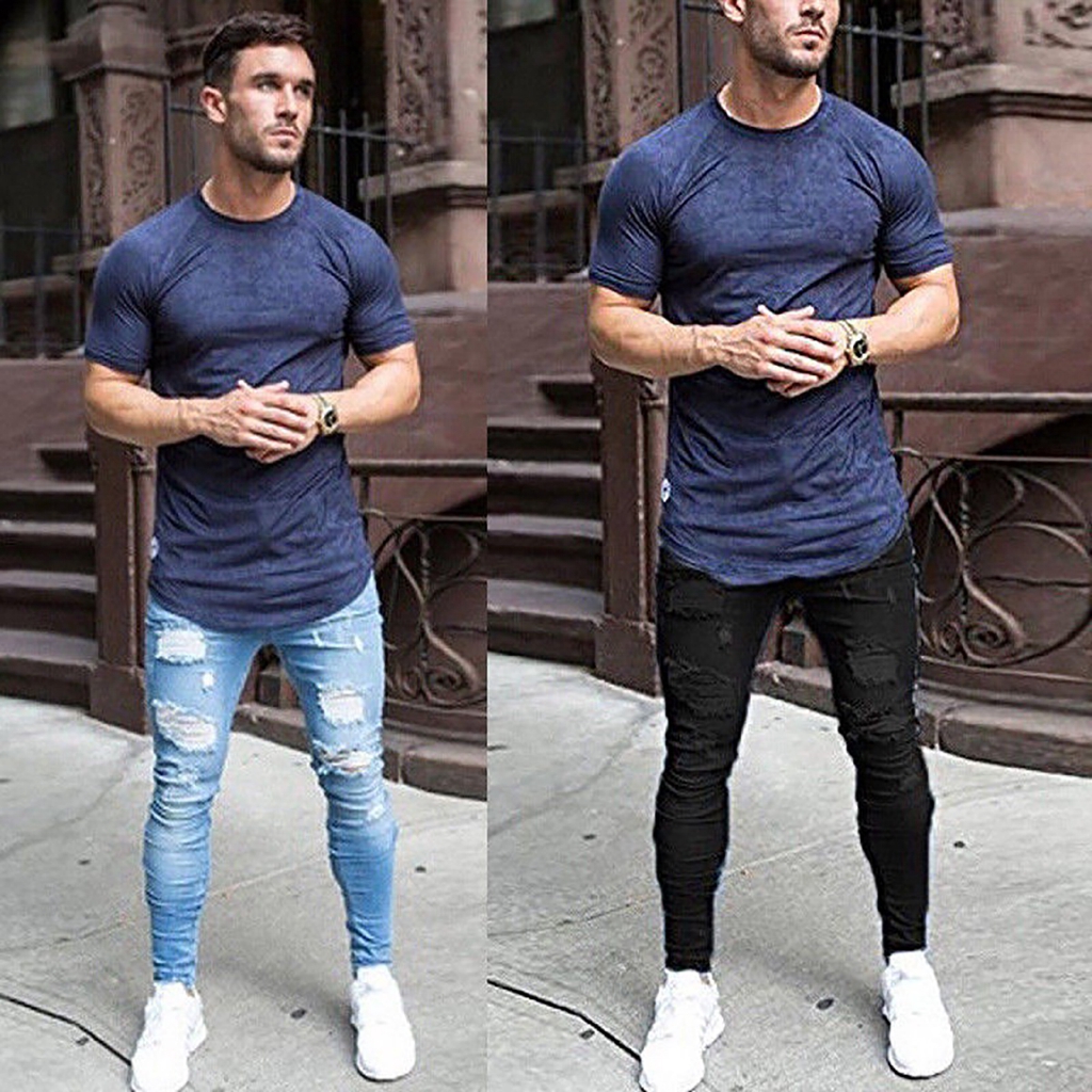 Quần jeans skinny nam mài rách size S-3XL