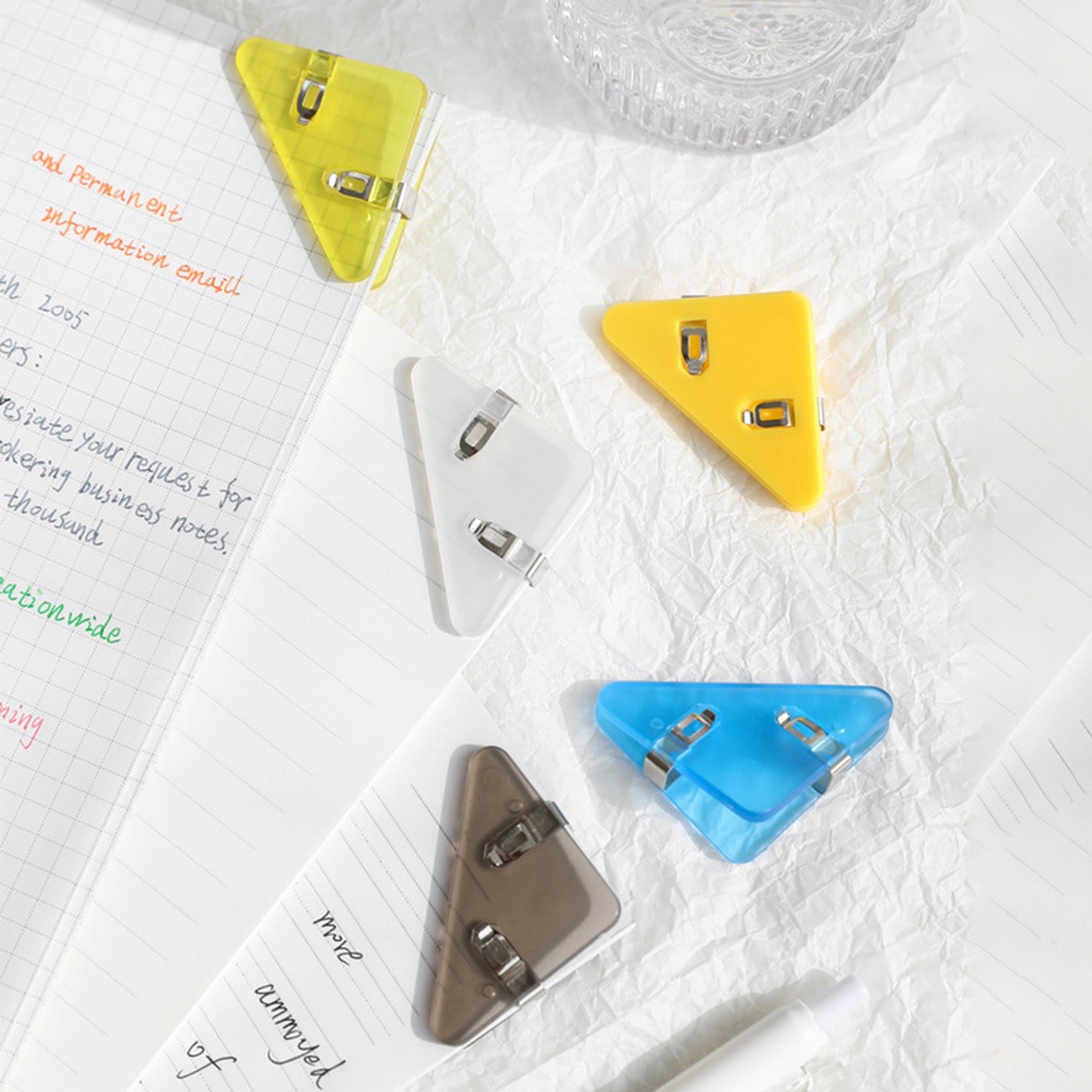 Kẹp Giấy Hình Tam Giác Bằng Nhựa Trong Suốt Dễ Thương