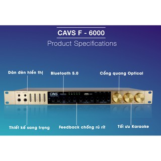 [SIÊU SỐC] Vang Cơ CAVS F6000 - Vang cơ cao cấp nhập khẩu, Mixer karaoke hát là mê