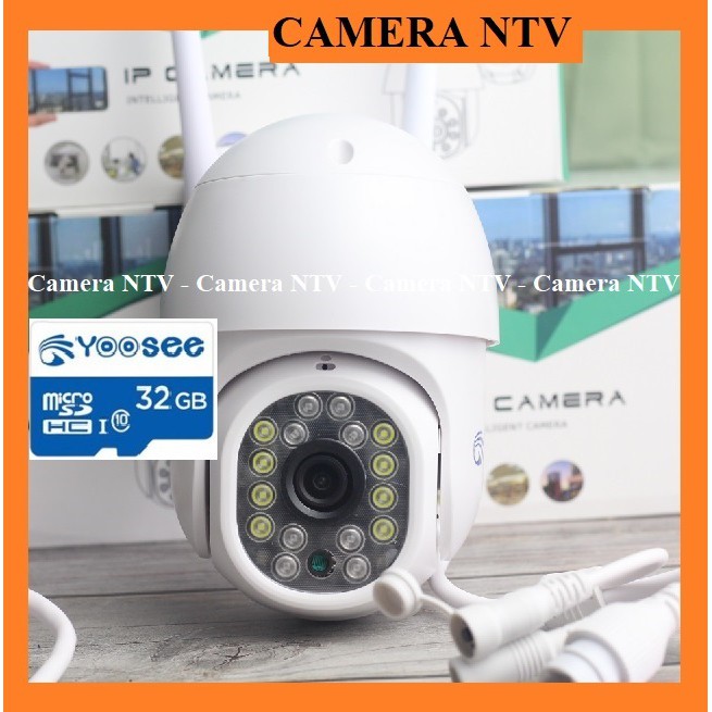 CAMERA IP WIFI PTZ YOOSEE MINI 16 LED HD1080 kèm thẻ nhớ Netac/Yoosee - Xoay 360 độ, chống nước