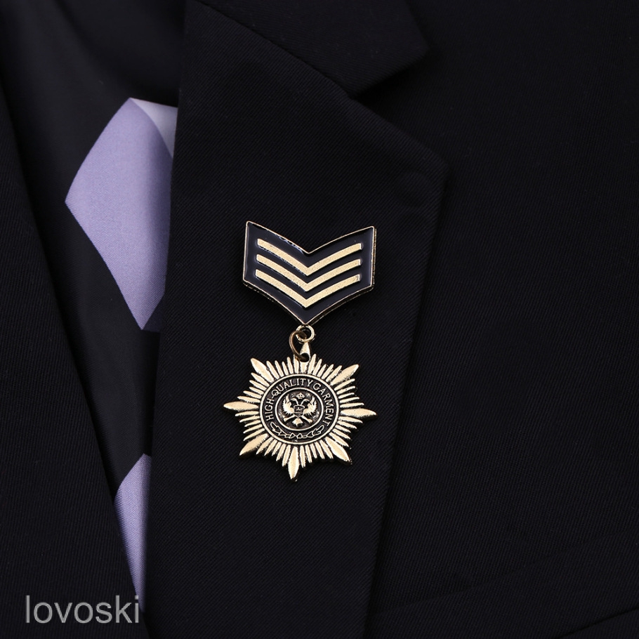 Ghim Cài Áo Đồng Phục Quân Đội Phong Cách Punk Cho Nam