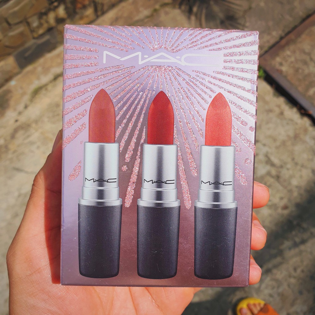 Set son Mac Sleigh All Day Lipstick Trio 3 cây