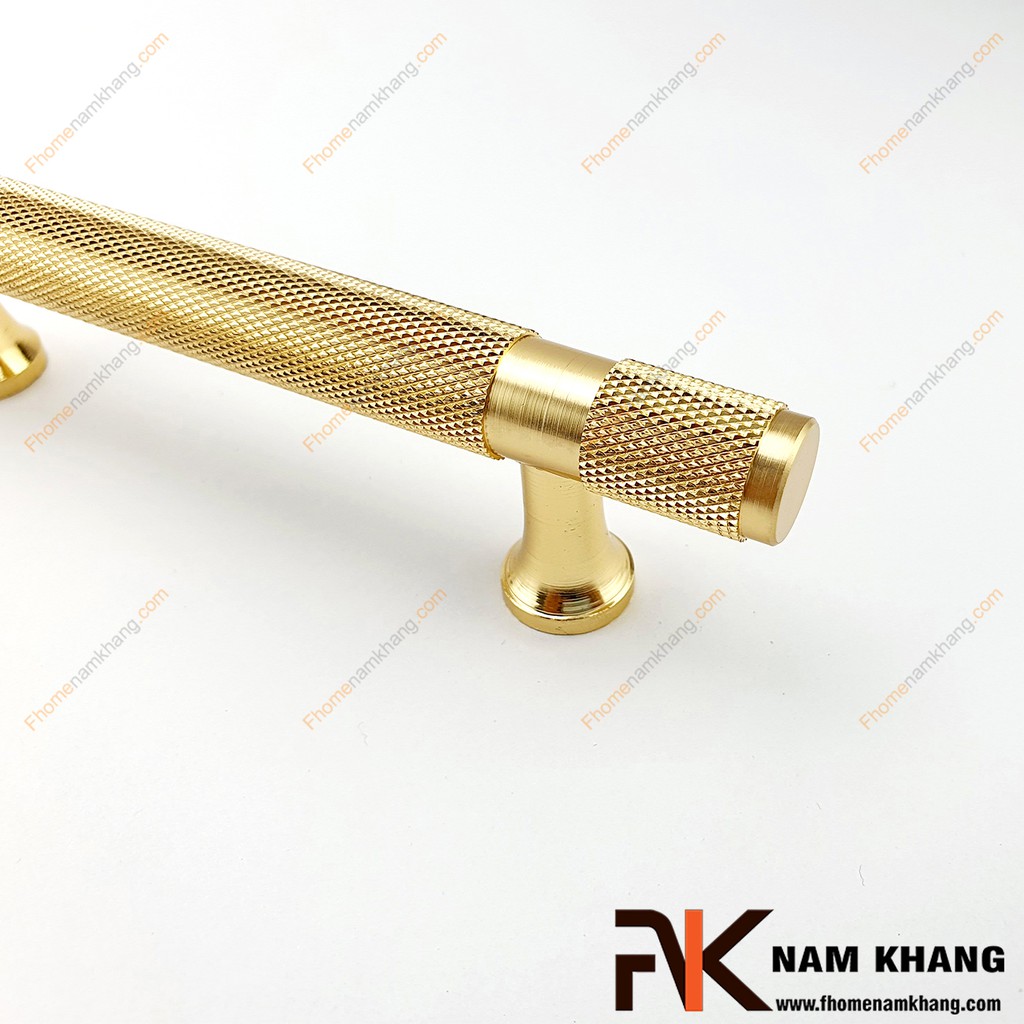 Tay nắm tủ thanh tròn màu vàng NK207S-V