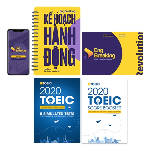 Combo Sách Eng Breaking Tự Học Tiếng Anh Giao tiếp Và Sách X3TOEIC Luyện TOEIC Online Tại Nhà