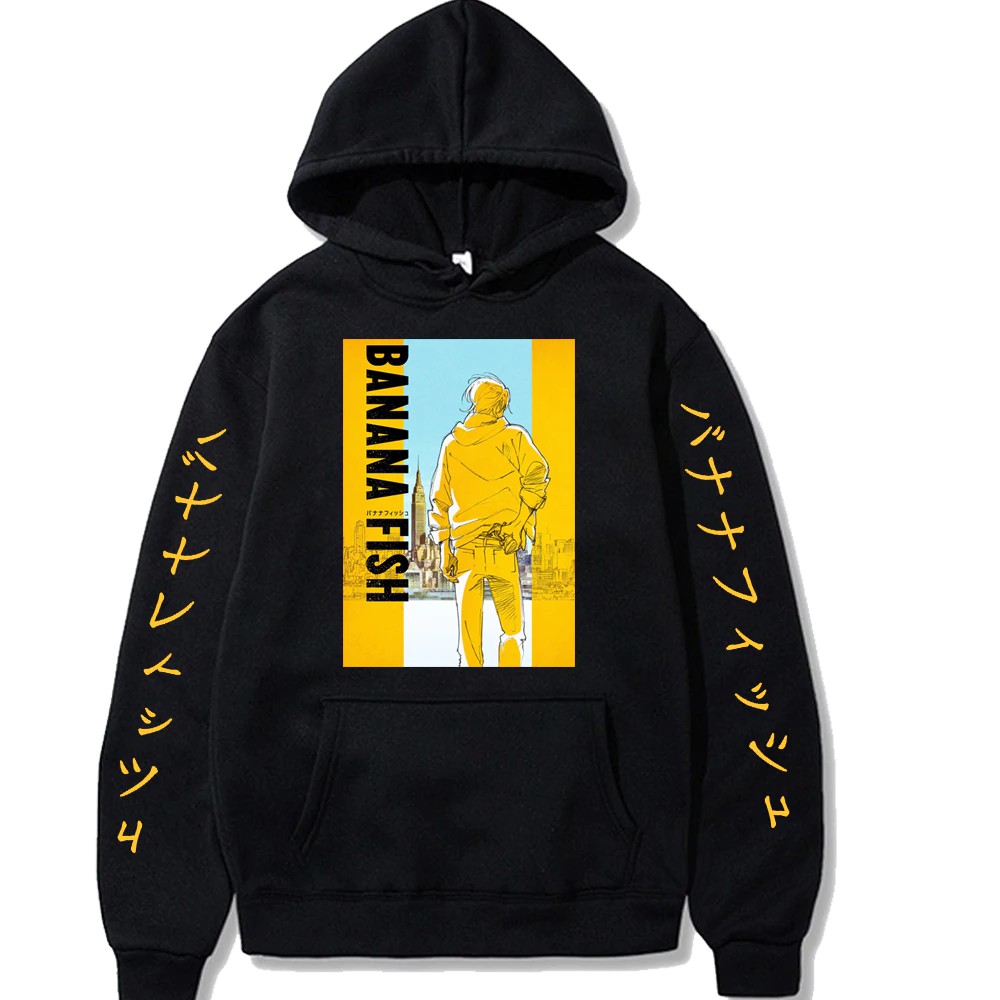 Áo hoodie in họa tiết hoạt hình Banana Fish 2 cá tính trẻ trung