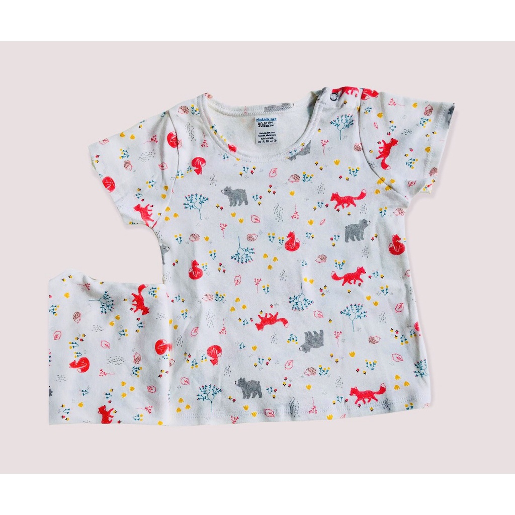 Bộ Thun bozip cotton cộc tay Riokids cao cấp cho bé trai bé gái, hàng xuất xịn