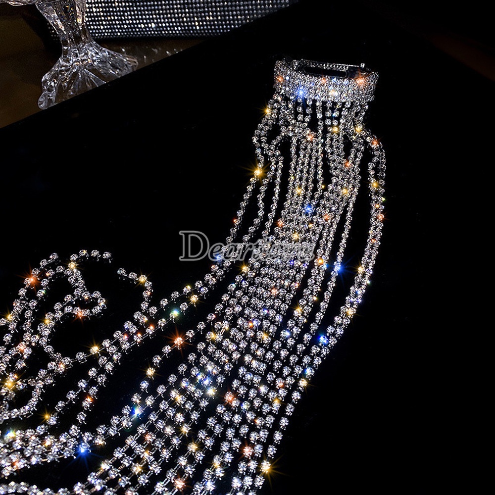 Vòng cài tóc tua rua kim cương lấp lánh độc đáo