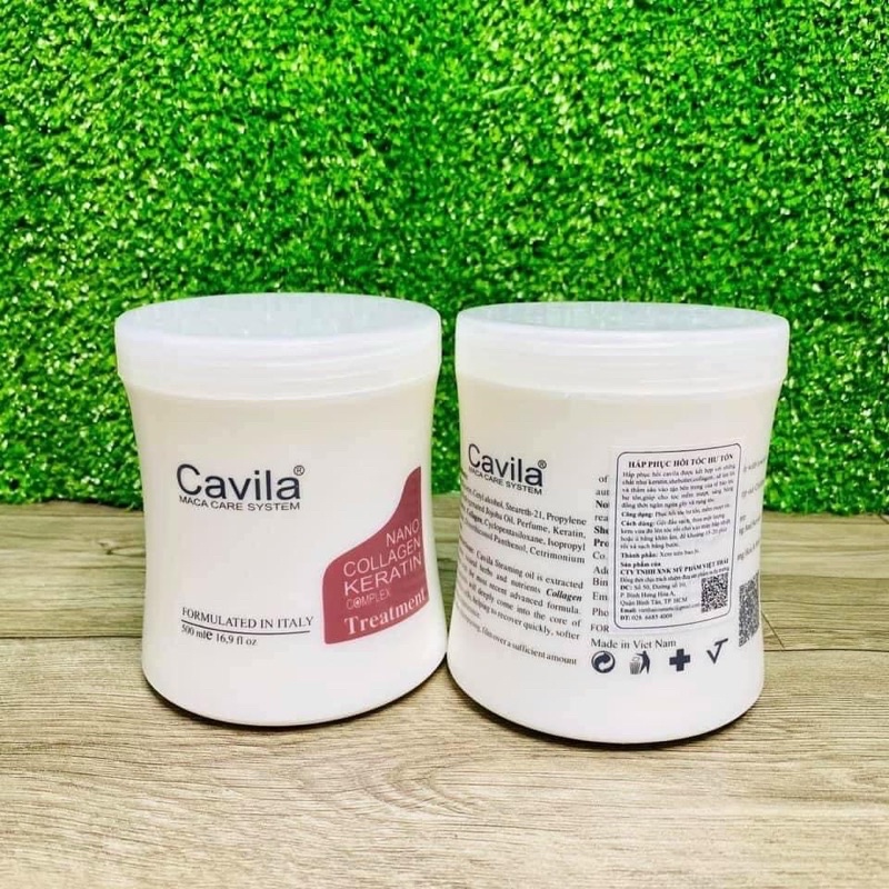 Kem ủ tóc hấp tóc Keratin dưỡng mượt protein phục hồi tóc hư tổn nặng chăm sóc khô xơ uốn nhuộm CAVILA