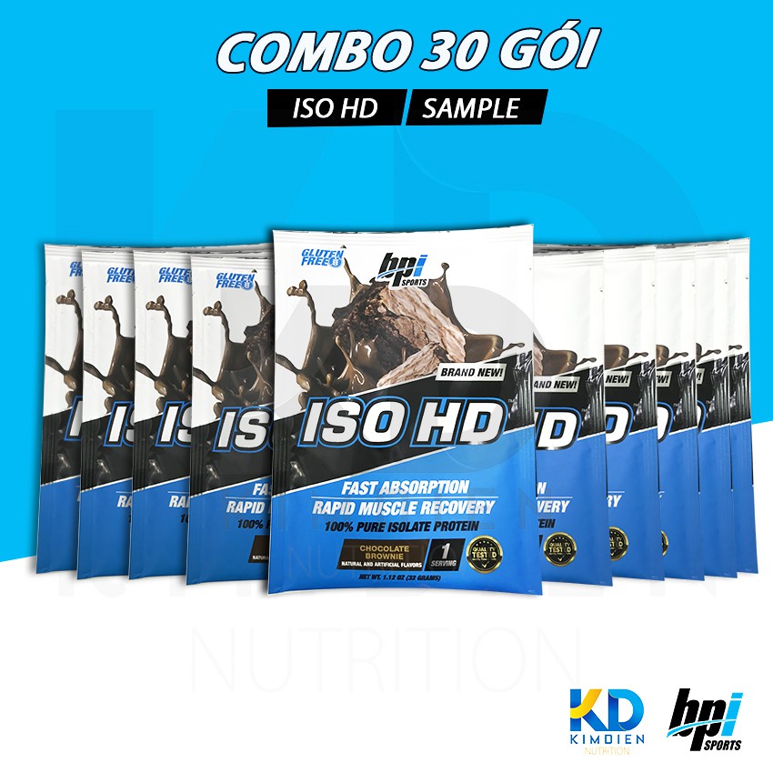 [Xả Kho 3 Ngày] 30 Gói ISO HD 1 lần dùng (32gram)