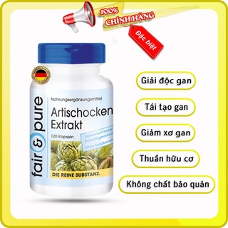 Viên uống bổ gan Artischocken Extrakt Fair & Pure giúp mát gan, thải độc gan thanh nhiệt Nội Địa Đức.
