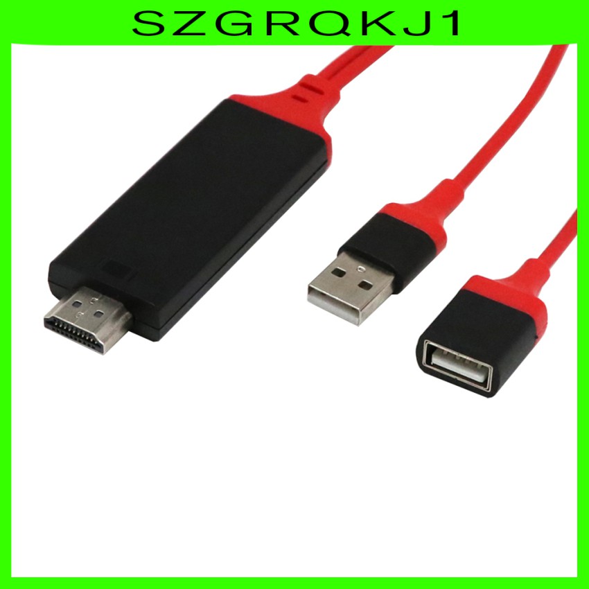 Cáp Chuyển Đổi 3 Trong 1 Usb Sang Hdmi Hd Tv Out Lead 1080p Màu Đỏ