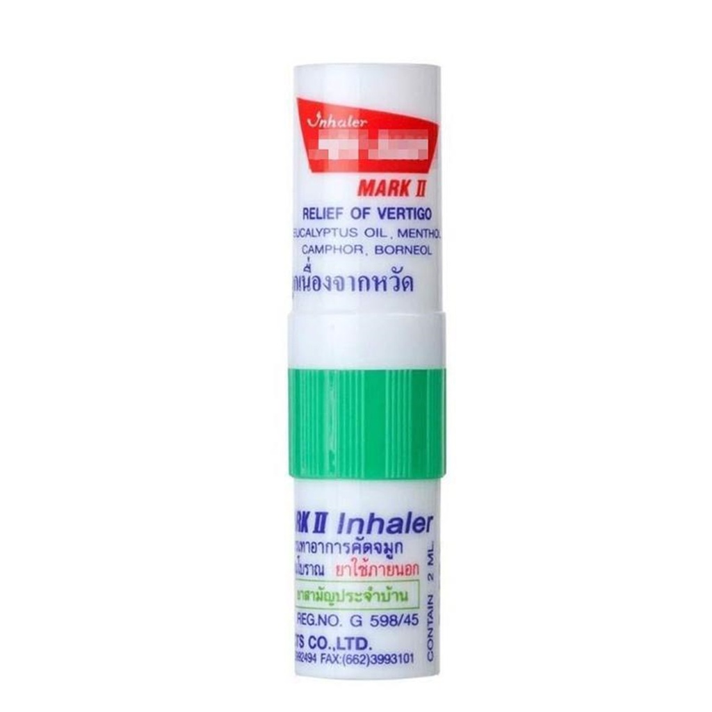 1 Pc Thái Lan Ống hít mũi Poy Sian Mark 2 Ống hít mũi thảo dược Poy Sian Stick Bạc hà Xilanh Dầu Bão hen suyễn