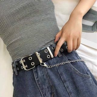 Dây lưng đục lỗ belt chain ulzzang hottren kèm hình thật