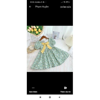 váy hoa nhí thô mềm cho bé gái
