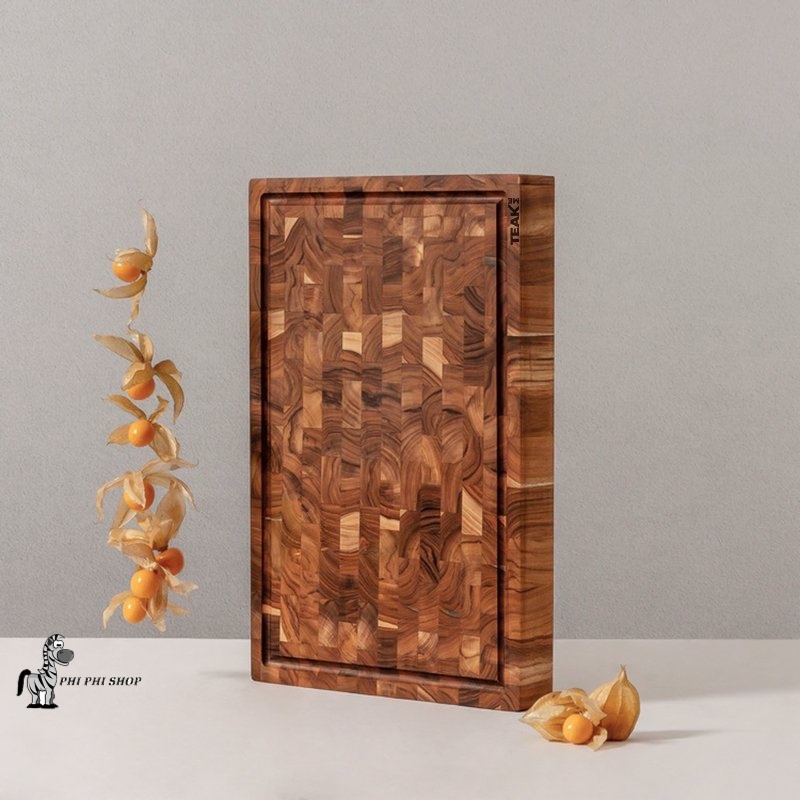 Thớt gỗ TEAK cực dày 2.5cm có thể chặt xương , thịt thoải mái